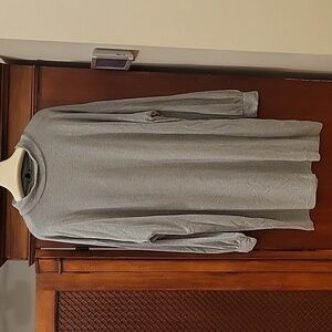 EXPRESS | Soft Gray Long Sleeved Mock Neck Midi Dress in size XL